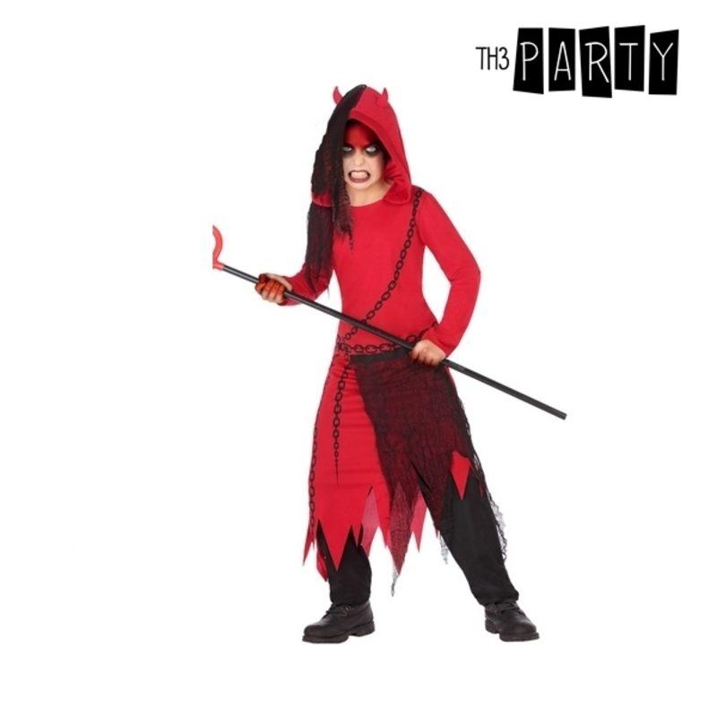 BB Carnival-Disfraz para Niños Demonio Rojo Negro 4 pcs 5-6 Años