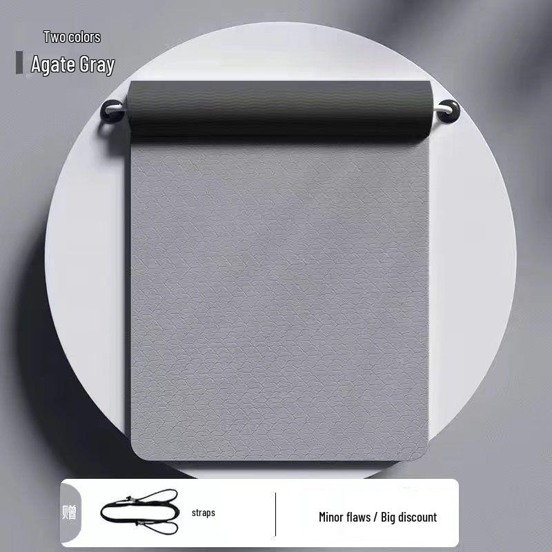 Premium rutschfeste TPE-Yogamatte - Schalldämmung & Stoßabsorption, Verdickt & Verbreitert für geräuschlose Sportarten & Tanz