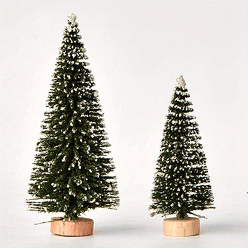 24 Pieces Mini Christmas Tree Bottle Brush Tree Desktop Model Tree Suitable for Christmas Decoration DIY Room Decoration Diorama