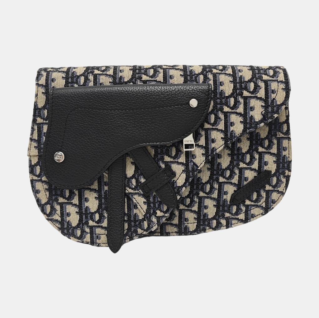 [Pre-Owned] Saddle Monogram Embroidered Leather Saddle Bag - Excellent #15AX3MA
