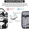 Niedliche Panda-Print Lunchbox Wiederverwendbare Isolierte Lunchtasche Thermische Kühltasche Tragetasche für Jungen Mädchen Schule Männer Frauen Picknick Reisen Wandern