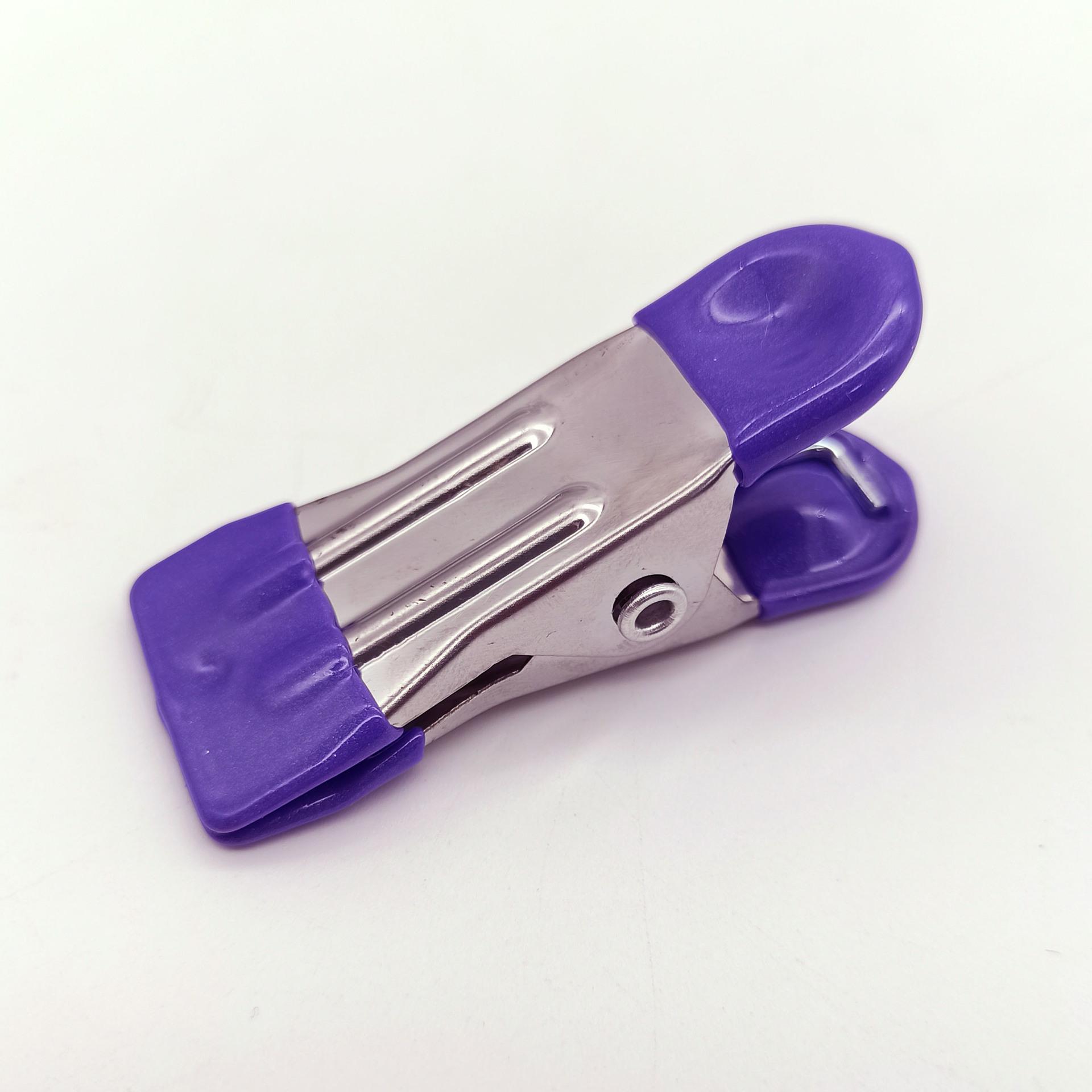 

Сверхпрочные металлические зажимы для продуктов, зажимы для чипсов, зажимы для пакетов, зажимы для еды - концы с виниловым покрытием против царапин, кухонные зажимы для пакетов с едой, зажимы для фото, зажимы для файлов 1pc фиолетовый