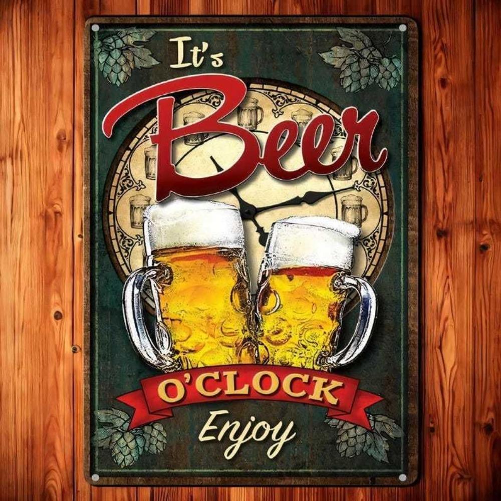 Beer poster on the wall, metal plaque 20x30cm