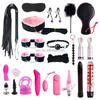 SacKnove  Soft Nylon Luxury 26pcs Alternative Set Implementos De Tied Gear Sex Toys Restraint Bondage Kit for Adult