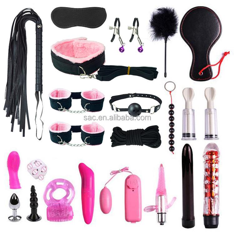 SacKnove Soft Nylon Luxury 26pcs Alternative Set Implementos De Tied Gear Sex Toys Restraint Bondage Kit for Adult