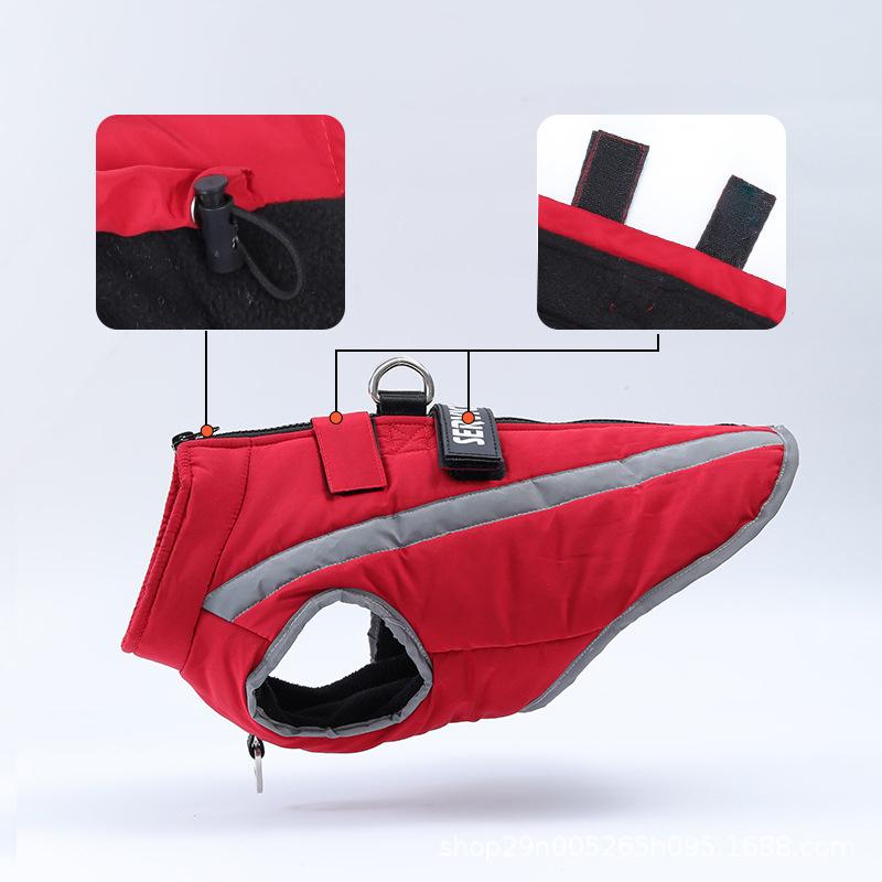 Hundemantel Haustierweste Polarfleece Winter Warm Hundekleidung Wasserdichte Wechseljacke Für Kleinen Mittleren Großen Hund Golden Retriever
