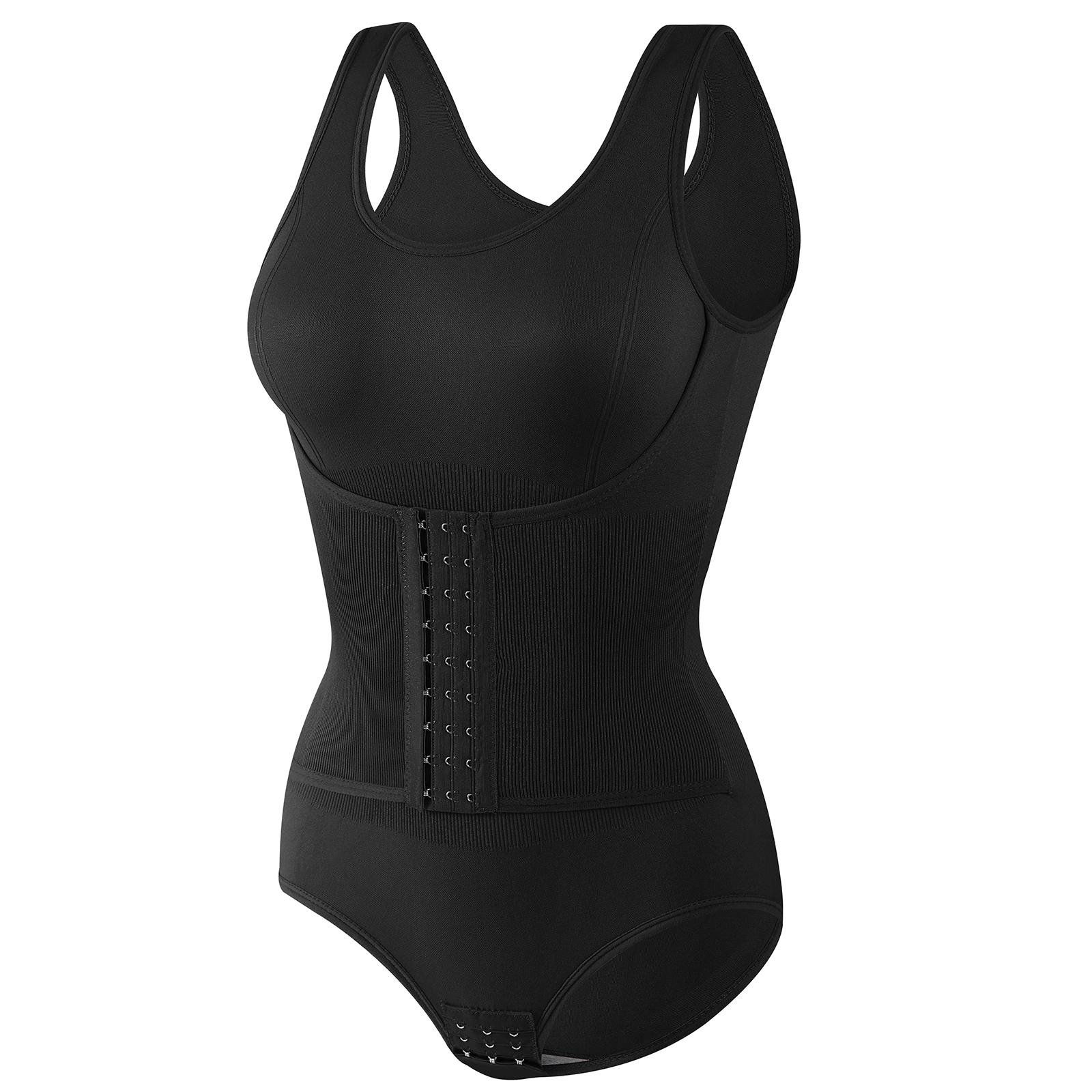 

Женское бесшовное корректирующее белье с круглым вырезом, боди, корректирующее тело, корректирующее форму живота, утягивающее трико, майки для выхода в свет XXXL чёрный