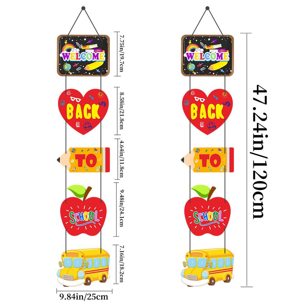 Schulsaison Themenparty Dekorationszubehör Zurück zur Schule Saison Willkommen zurück Zum Ziehen der Flagge Hängen der Flagge Kuchenstecker