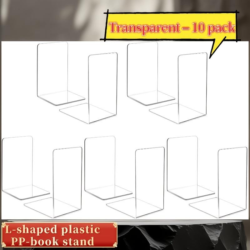

10pcs L-Shaped Acrylic Bookends for Organizing Files And Books on a Desk, Ideal for Students And Office Use