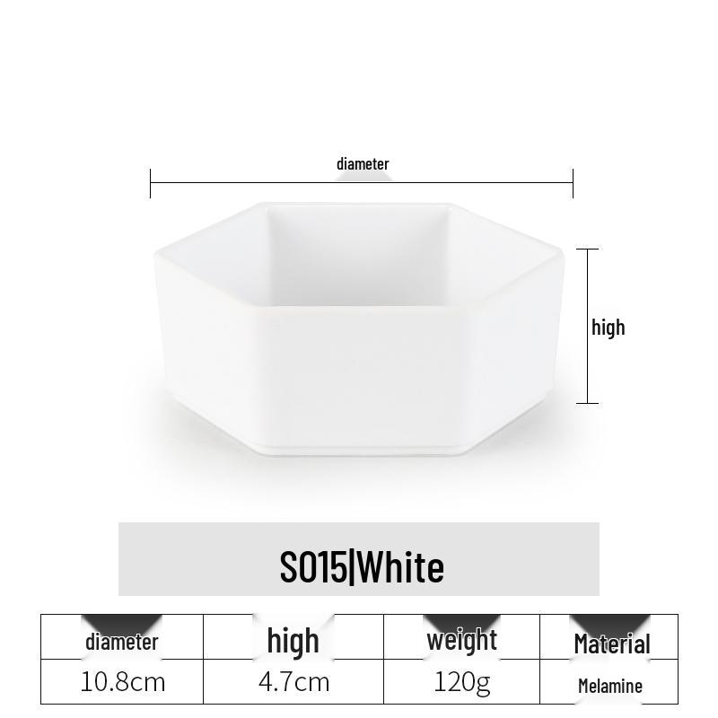 Imitation Porcelain Melamine Dipping and Snack Dish for Restaurants