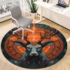 1pc Deer Mandala Office Round Area Rug, Under Office Chairs Bedroom Living Room Home Decor, Room Deco