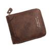 New Men's Short Wallet with Corner Protector: Chain Coin Purse, Multi-Card Slots, Zippered Card Holder
