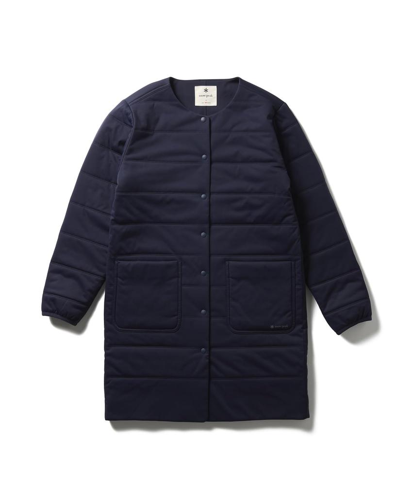 Snow Peak Flexible Insulated Long Cardigan Navy 2 SW-25AW001, Women's,