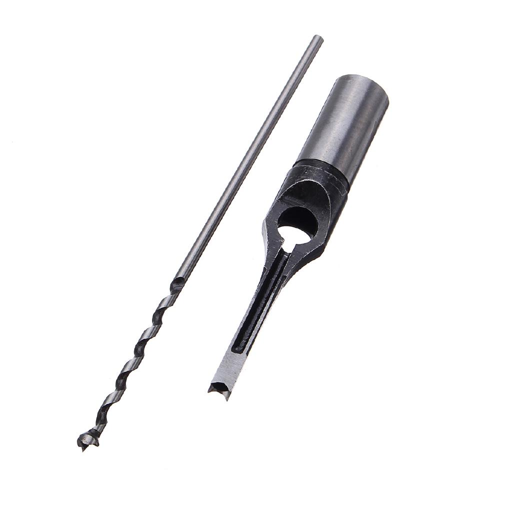 6-12.7mm HSS Square Hole Mortiser Drill Bit Saw Mortising Chisel Woodworking Electric Drill Tools 6-12.7mm 7pcs