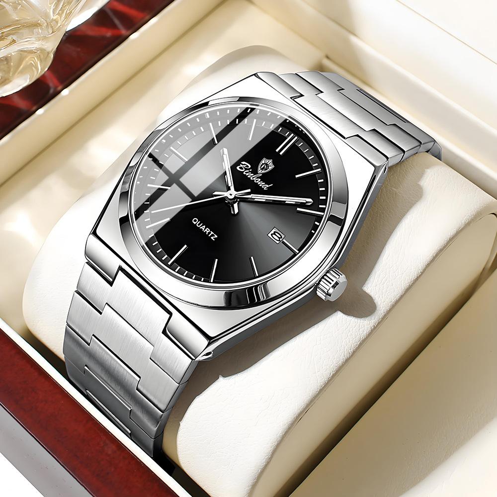 BINBOND Ceasuri Bărbați Oțel Inoxidabil Sport Moda Ceas Cuarț Original pentru Bărbați Ceas de mână Rezistent la apă Luminos Data Bărbați