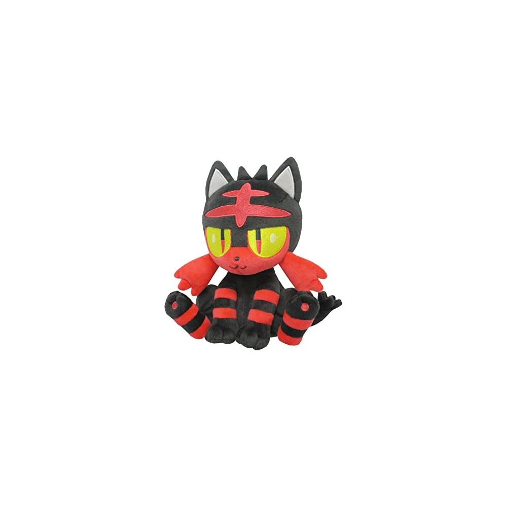 Pokemon All Star Collection Litten Plush Toy 16cm Height Soft Stuffed Animal