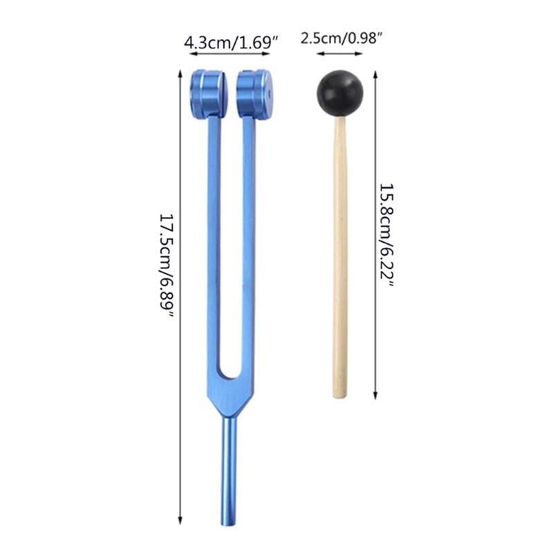 A96I-L69A 256 Hz Stimmgabel - Heilinstrument Mit Hammer Ein Reparaturwerkzeug Menschliches Biofeld Diapa Son(Gold) Langlebig Einfach Rein
