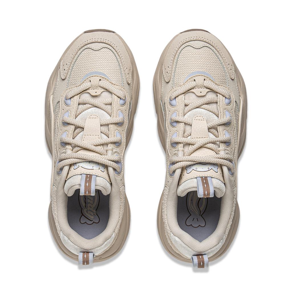 Li Ning Honey 2 Versatile Retro Dad Sneakers Thick Sole Fashion Trend Shock Absorption Non-Slip Wear-Resistant Support Low-Top Casual Shoes AGCV002-7