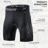 X-TIGER Men's Cycling Underwear Shorts 5D Padded Sports Riding Bike MTB Liner Shorts with Anti-Slip Leg Grips Bicycle Underwear
