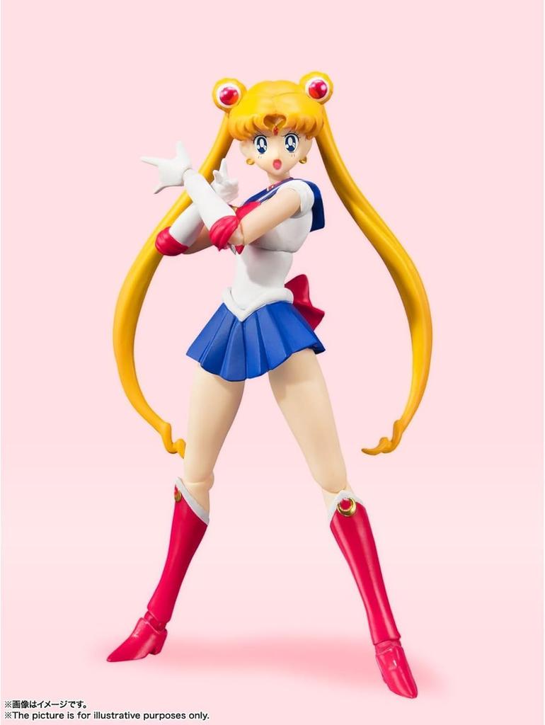 Güzel Koruyucu Sailor Moon Sailor Moon Rengi Yaklaşık 140mm PVC ABS Boyalı Hareketli Figür S.H.Figuarts -Animasyon Sürümü- (Yeniden Satış Sürümü) &