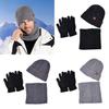 Winter Knit Hat Scarf Set For Men With Warmth Protection