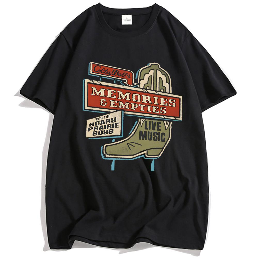 

Colter Wall Memories and Empties Boot Sign T-Shirt Cotton Short Sleeve Tshirts Unisex Streetwear O-neck Fashion T Shirt XXL чорний