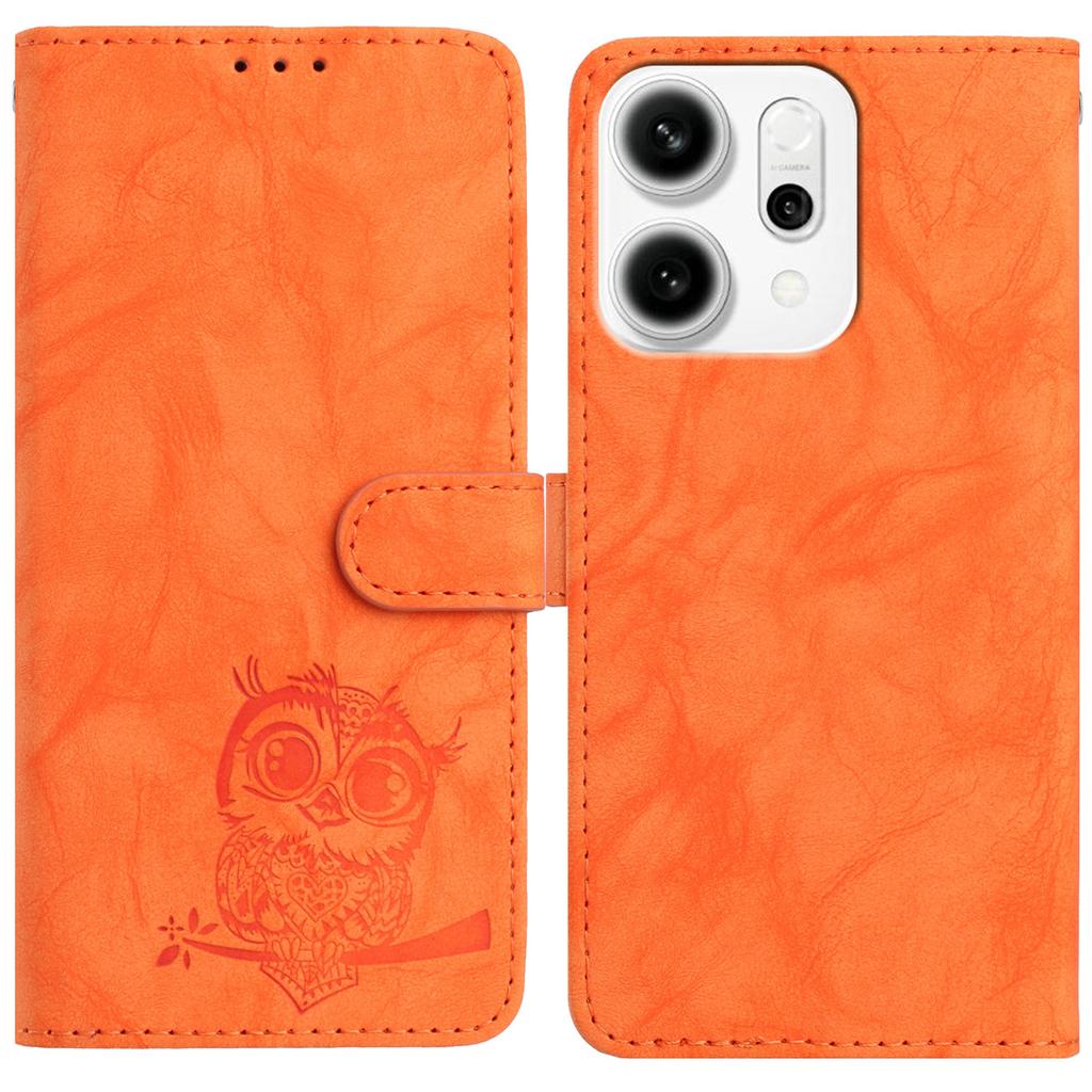 8-Color Owl Embossed Pattern Flip Card Design Wallet Case for Infinix Smart 8/itel A70/Tecno Spark 20,Pop 7,Pop 8,Pova 5,Pova Neo 2,Spark Go 2023...