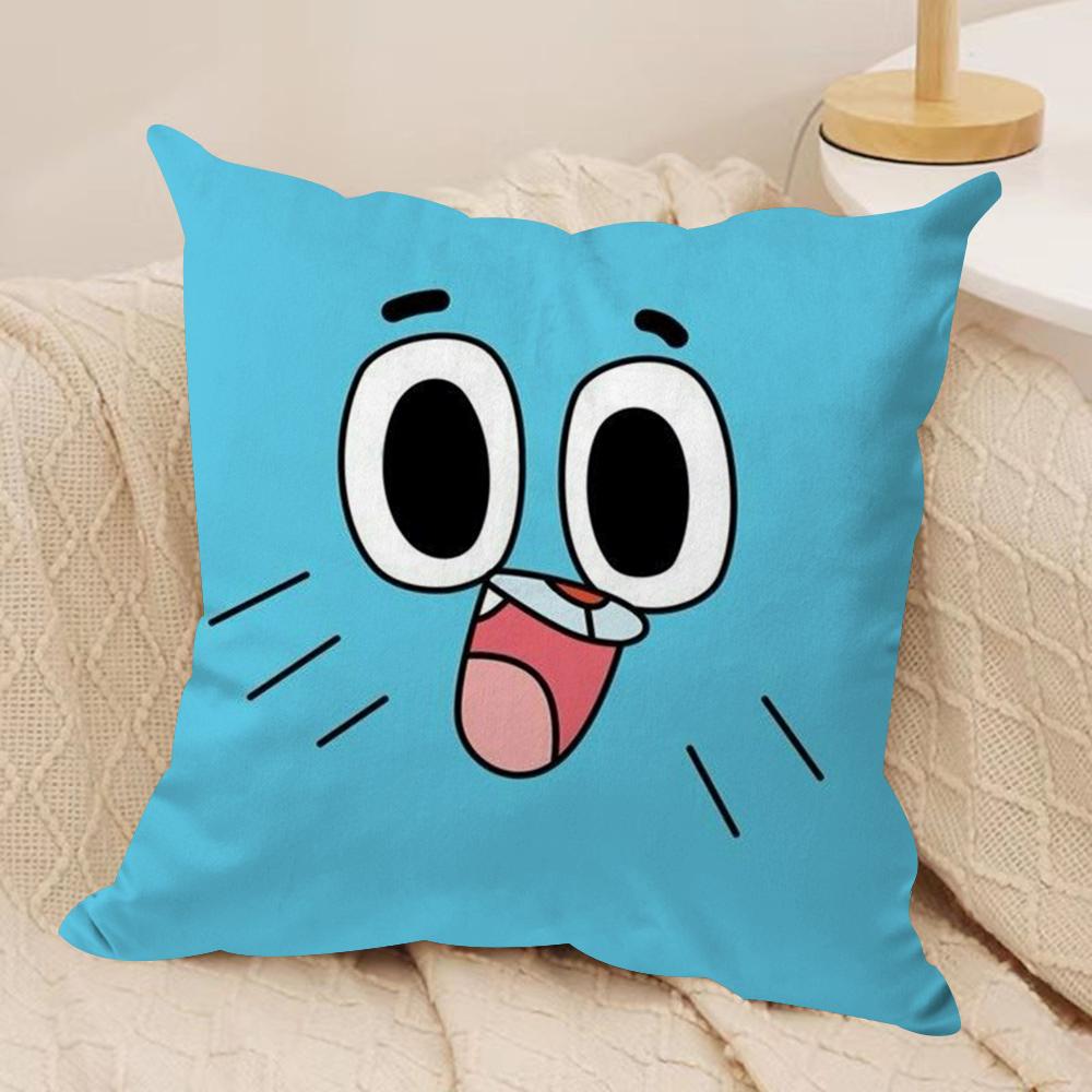 

Animation Amazing World Gumball Cushion Cover Soft Plush Fabric DoubleSided Printed Sofa Cushion Cover for All Seasons Decor 30x30cm