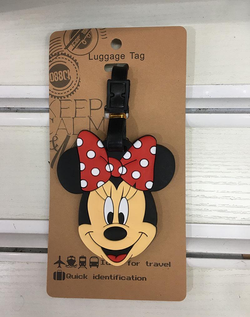 Cute Cartoon Bowknot Silicone Luggage Tag - White Palm Design