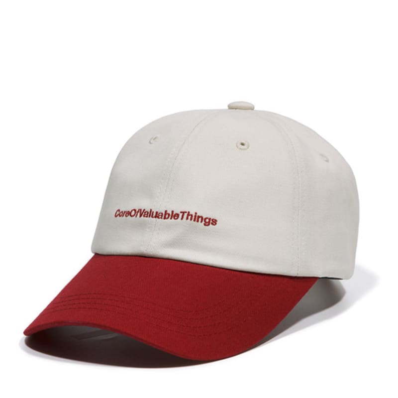 BUTDEEP Fresh Core Curve Cap - Cream/red