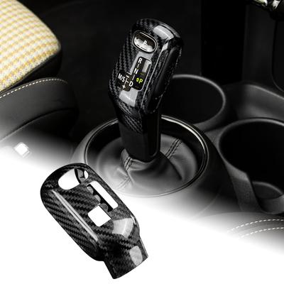 AIRSPEED Accessory Real Hard Carbon Fiber Car Gear Shift Knob Headcover Sticker for Mini