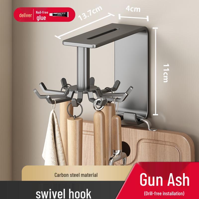 Wall-Mounted Multifunctional Kitchen Spice and Knife Organizer