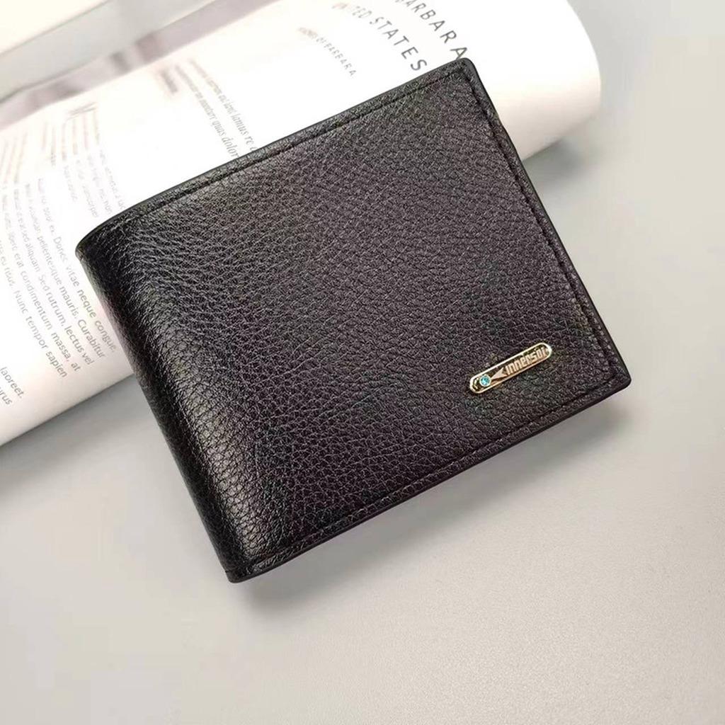 Pu Leather Wallet Multifunctional Short Wallet Minimalist Wallet  For Shopping Business Outings Gifts For Men Money Bag Pouch
