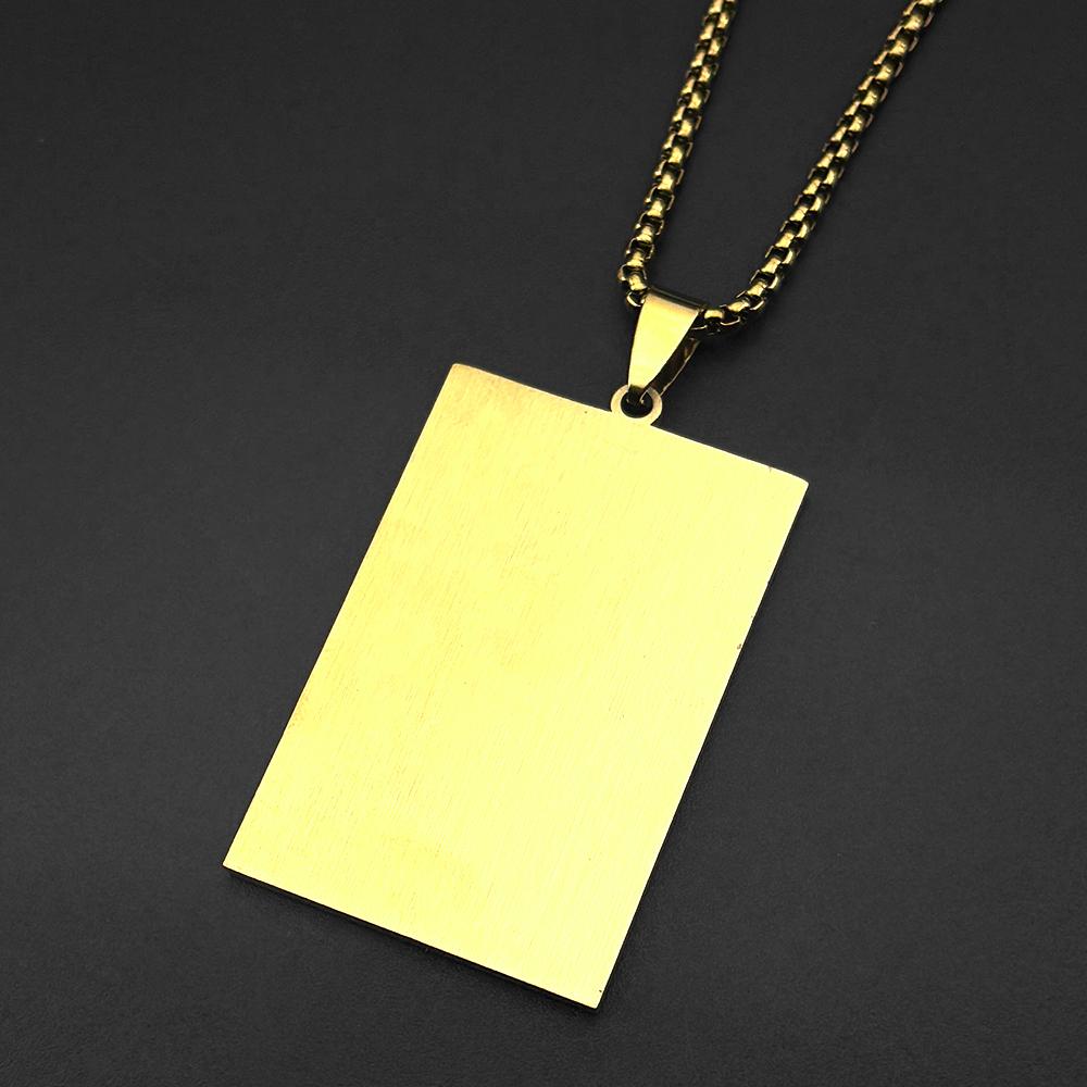 Muslim Islam Quran Medal Rhinestones Pendant Necklace For Women Men Stainless Steel Gold Color Amulet Arabic Chain Jewelry Gift