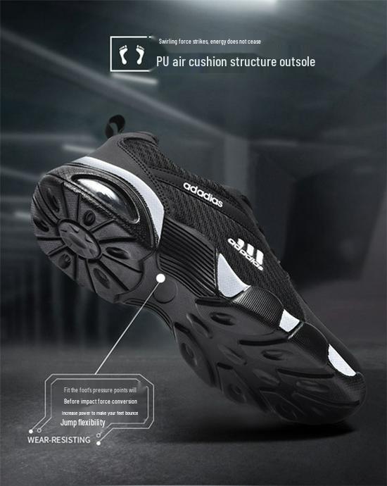 Adidas Herr Löparskor: Mjuka sulor, Halkfritt läder, Stötdämpande, Andningsbara sneakers