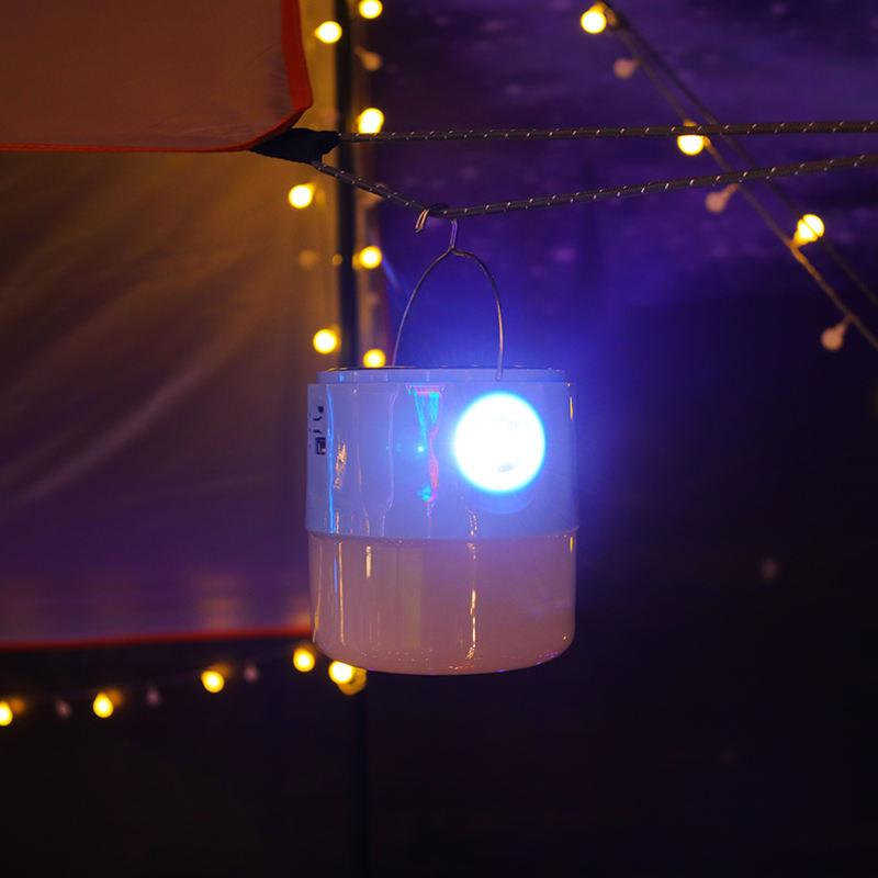 USB Portable Solar Tent Lamp IP65 Multifunctional LED DC Hanging Camping Lantern Outdoor Warning Floodlight