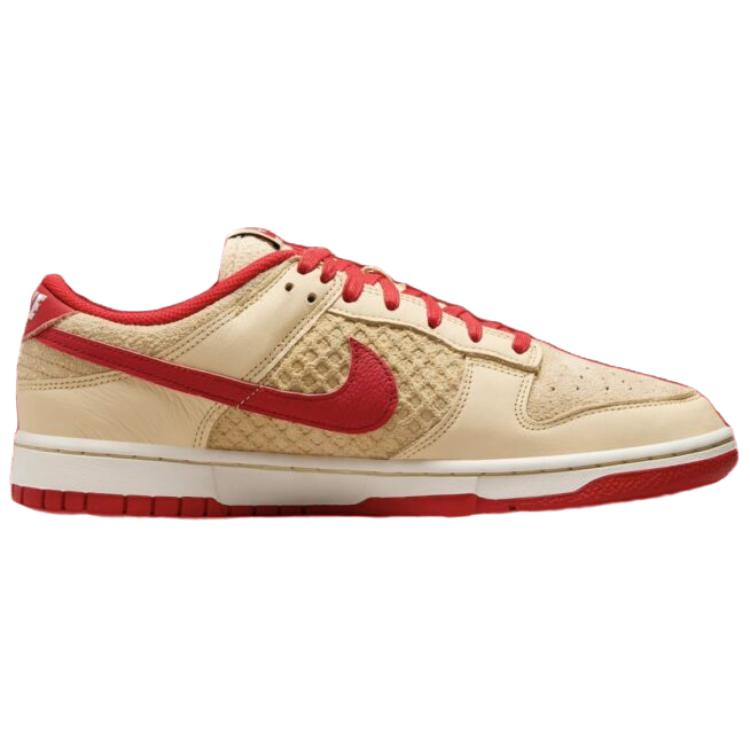 Nike Dunk Low Waffle alla Fragola Scarpe da Ginnastica da Uomo Marrone Chiaro Vaniglia Pallido Rosso Università HJ9100-294