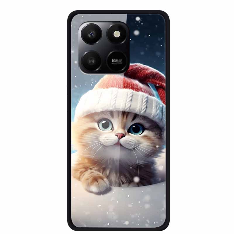 Glass Case For Honor X7d Play 10T 5G Case Soft Bumper Hard Tempered Glass Back Cover For Honor 400 Smart 2025 Phone Cases Fundas