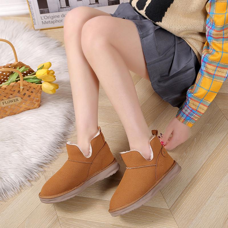 Fashion Winter Women's Short Plush Warm Snow Boots Faux Fur Ankle Boots for Women 2024 Casual Low Heel Short Boots