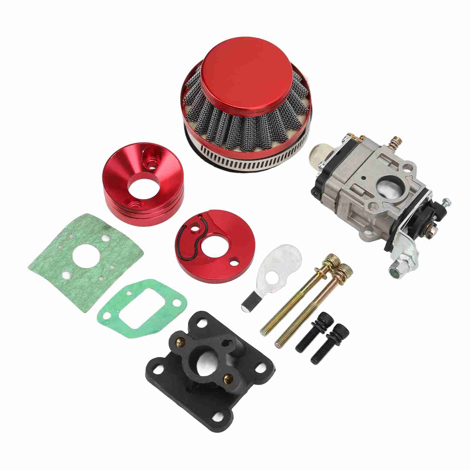 

Карбюратор с комплектом воздушного фильтра 0,59 дюйма для 2-тактного бензинового скутера, квадроцикла, питбайка 47cc 49cc