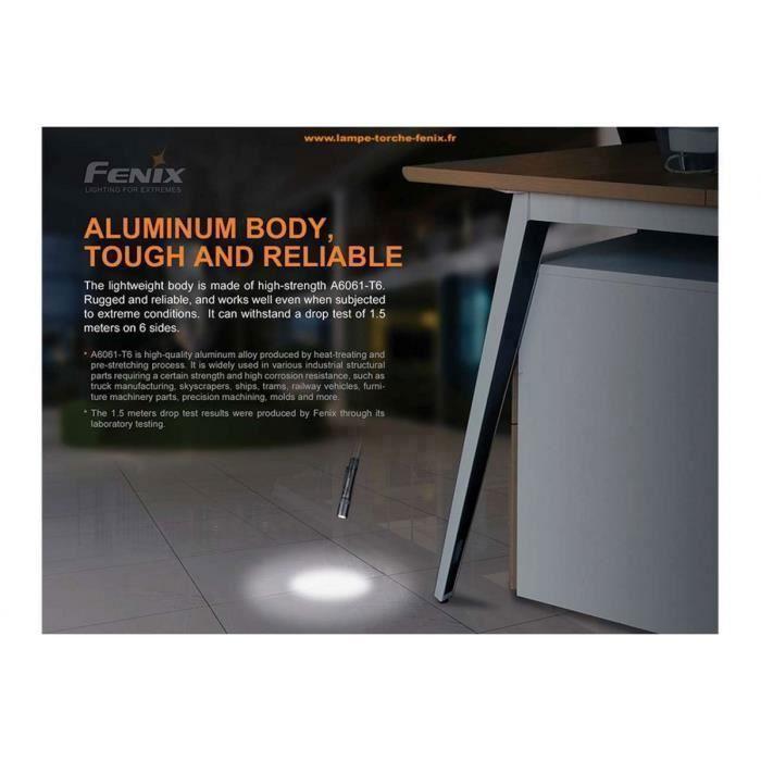 Lampe De Poche - FENIX - E20 V2.0 - 350 Lumens - Portée 126m - 2 Piles AA