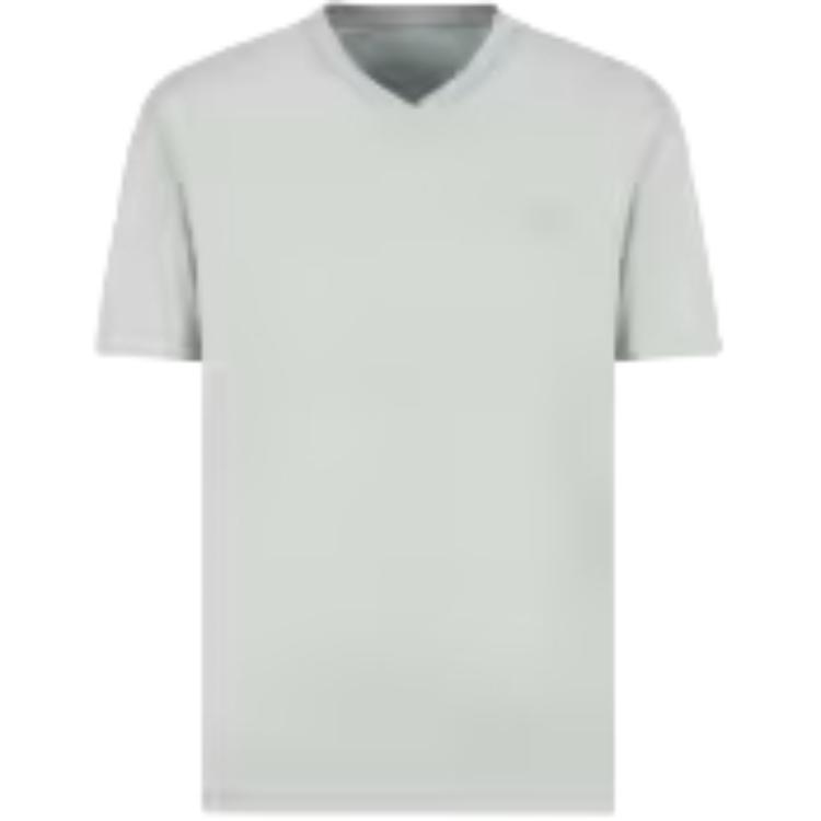 Jordan T Shirts Men's Gray V Neck Moderate XM001726-AF12308-U8051