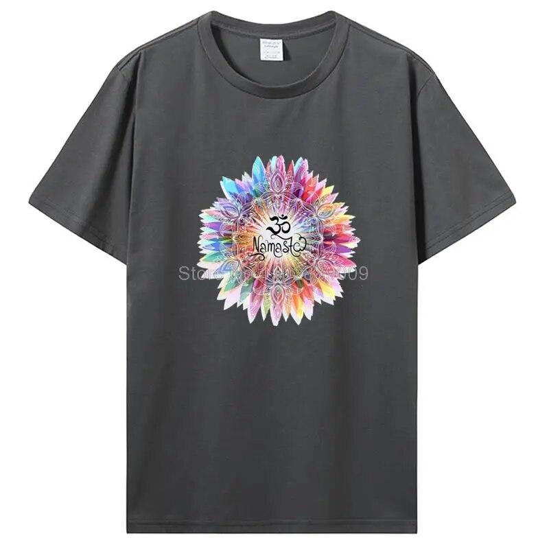 Rainbow Beautiful Mandala Tričko s grafickým potiskem Dámské Unisex Bavlněné tričko Cool Ležérní Tričko s krátkým rukávem Trička Topy Streetwear