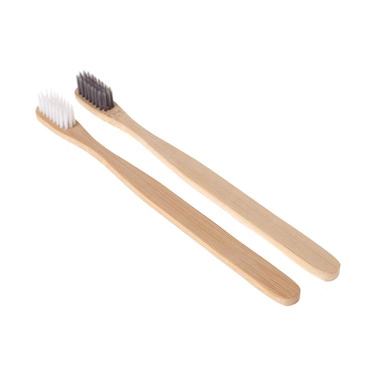 Low MOQ 100% Natural Biodegradable Eco Friendly Customized logo Travel Airplane Aviation Soft Bamboo Toothbrush