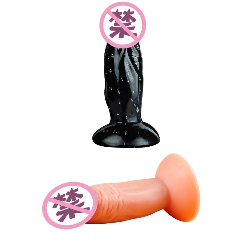 Weiblicher Dildo Sauger Simulation Falscher Mini Penis Vorne und Hinten Analplug Erwachsenen Sexprodukte