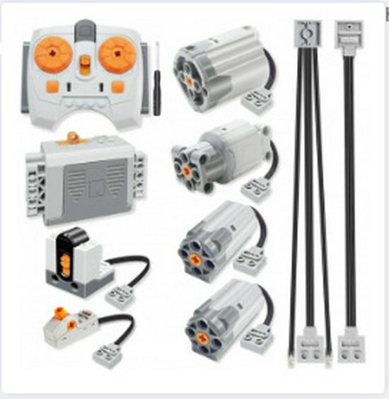 Cross-border Motor Building Blocks: Power Set with Remote Control, Receiver, and Lithium Battery