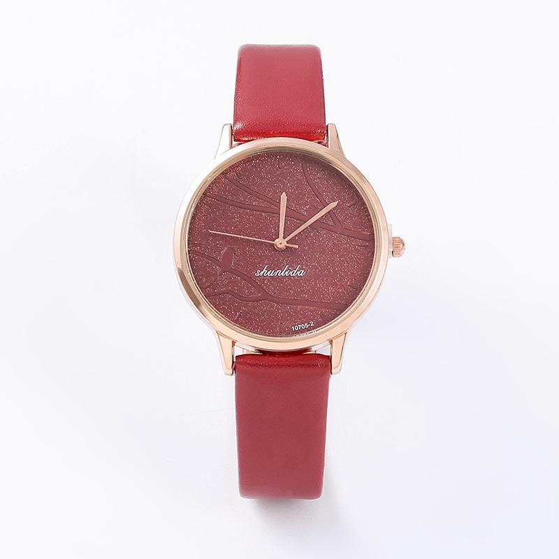 Wind Retro Casual Simple Temperament Student Watch Women S Fashion Quartz Watch Women S Watch красный