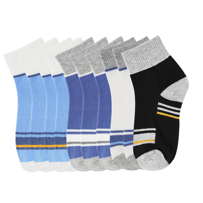 10 párů Pánské středně vysoké bavlněné deodorantové prodyšné letní bavlněné sportovní ponožky Letní chlapecké ponožky