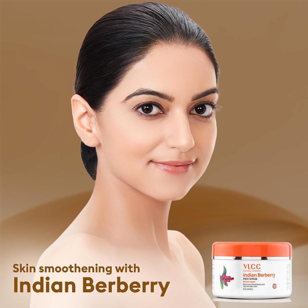 VLCC Indian Berberry Face Scrub 200 G Mild Exfoliator For Clear Smooth Skin And Daily Pore Cleansing For Radiant Look