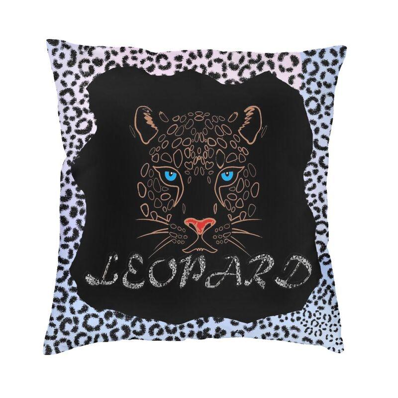 Custom Brown Leopard Print Pillow Case 40X40Cm Living Room Decoration Modern Animal Cheetah Skin Chair Cushion Square Pillowcase